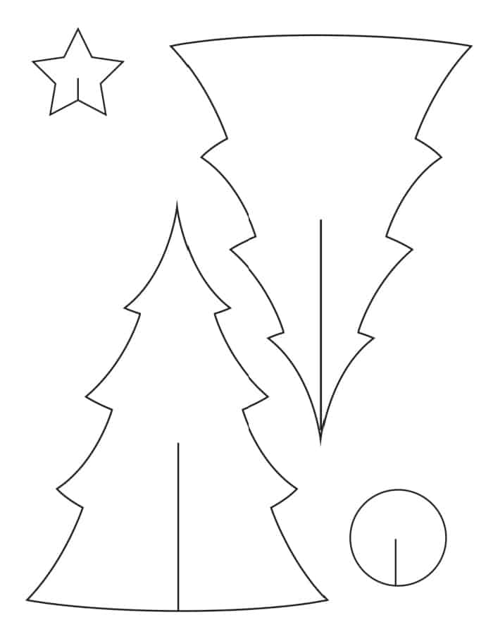 3d christmas tree printable template