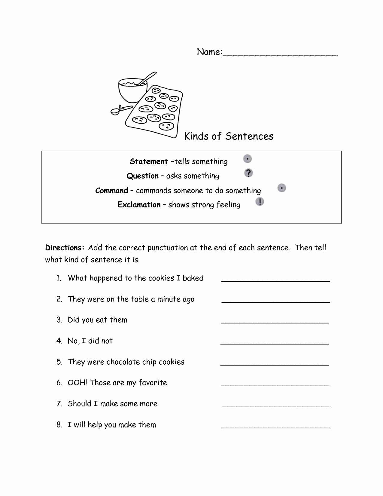 4 Types Of Sentences Worksheet Fresh 14 Best Of 4 Types Sentences