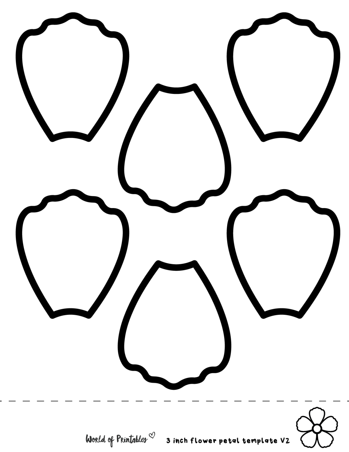 free printable flower petal template
