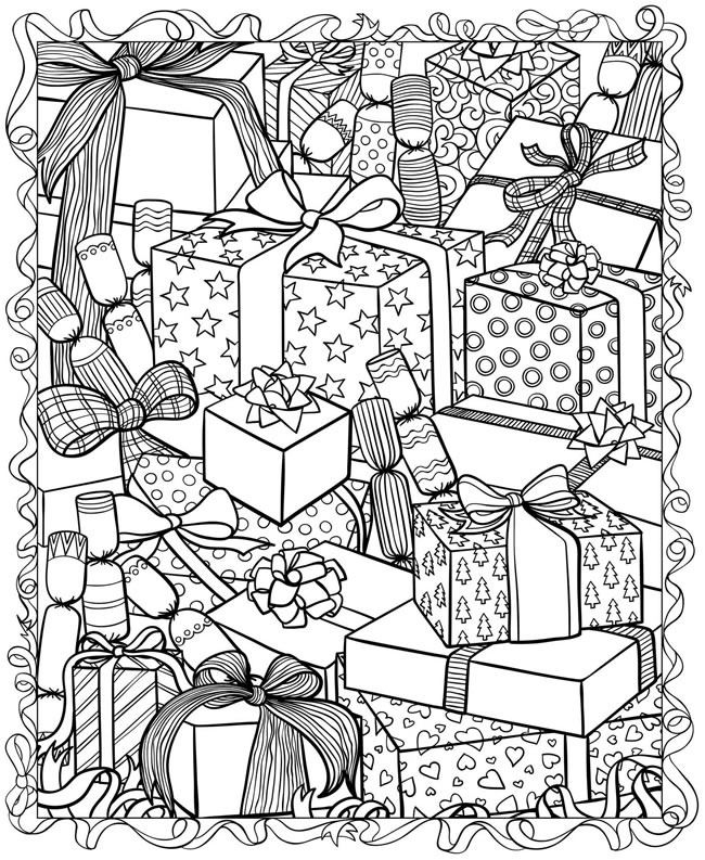 free christmas coloring pages for adults printable