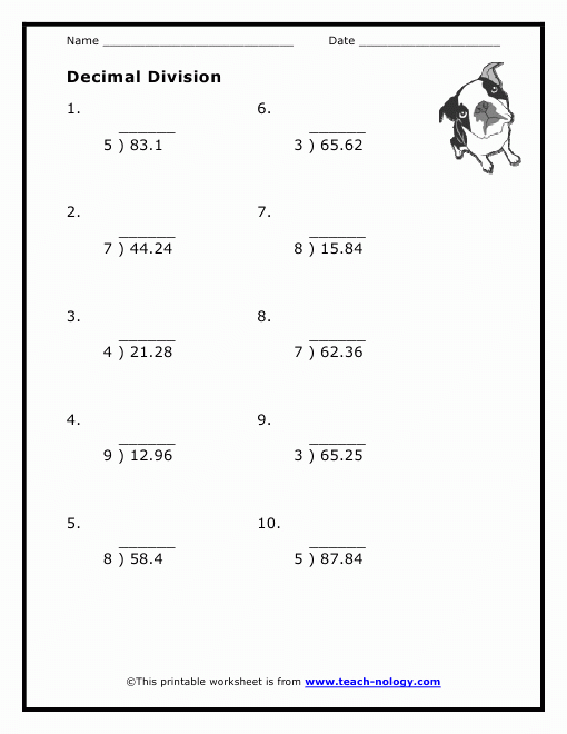 47 Dividing Decimals Worksheet Pdf Chessmuseum Template Library