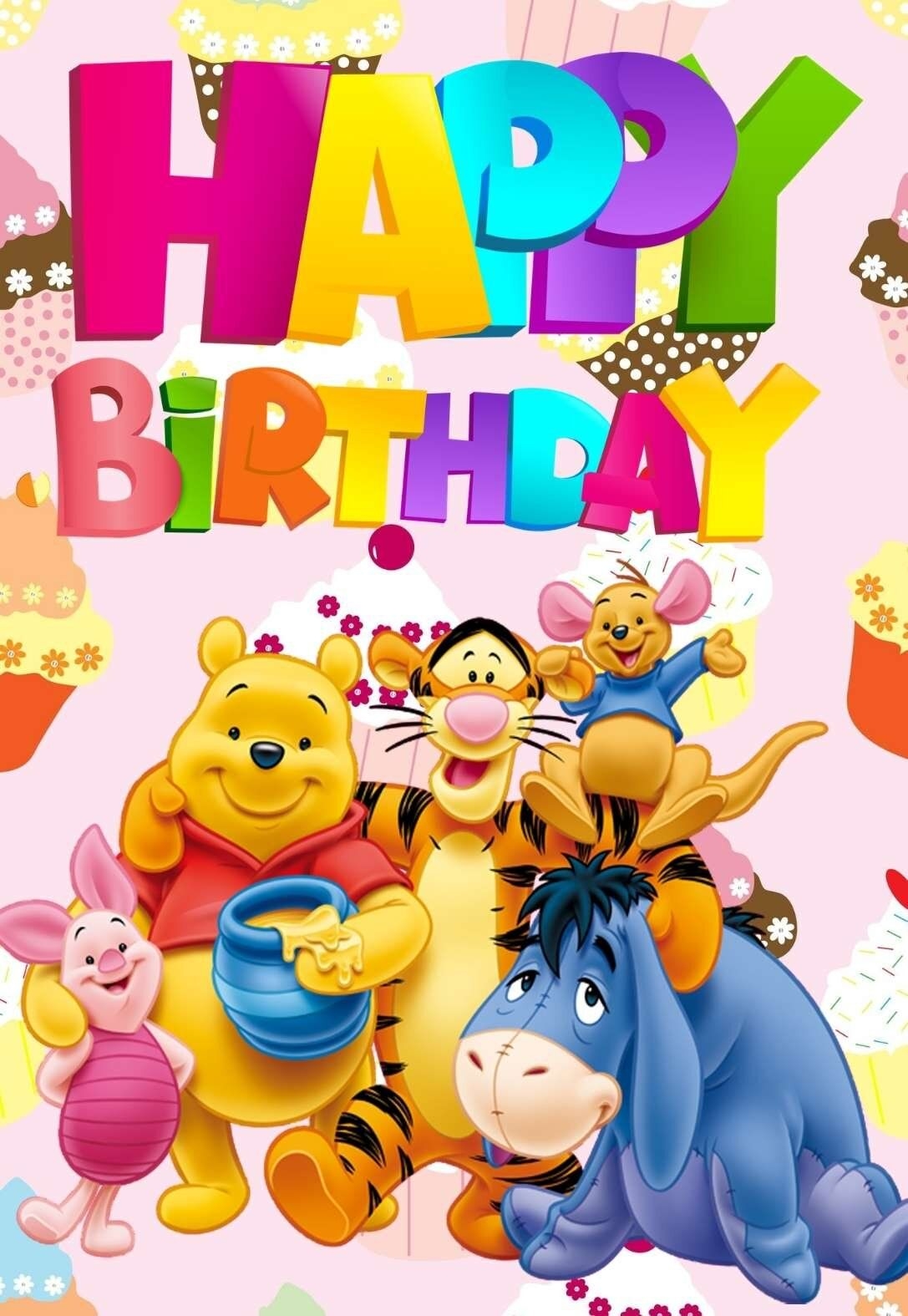 5 Awesome Pooh Bear Printable Birthday Cards