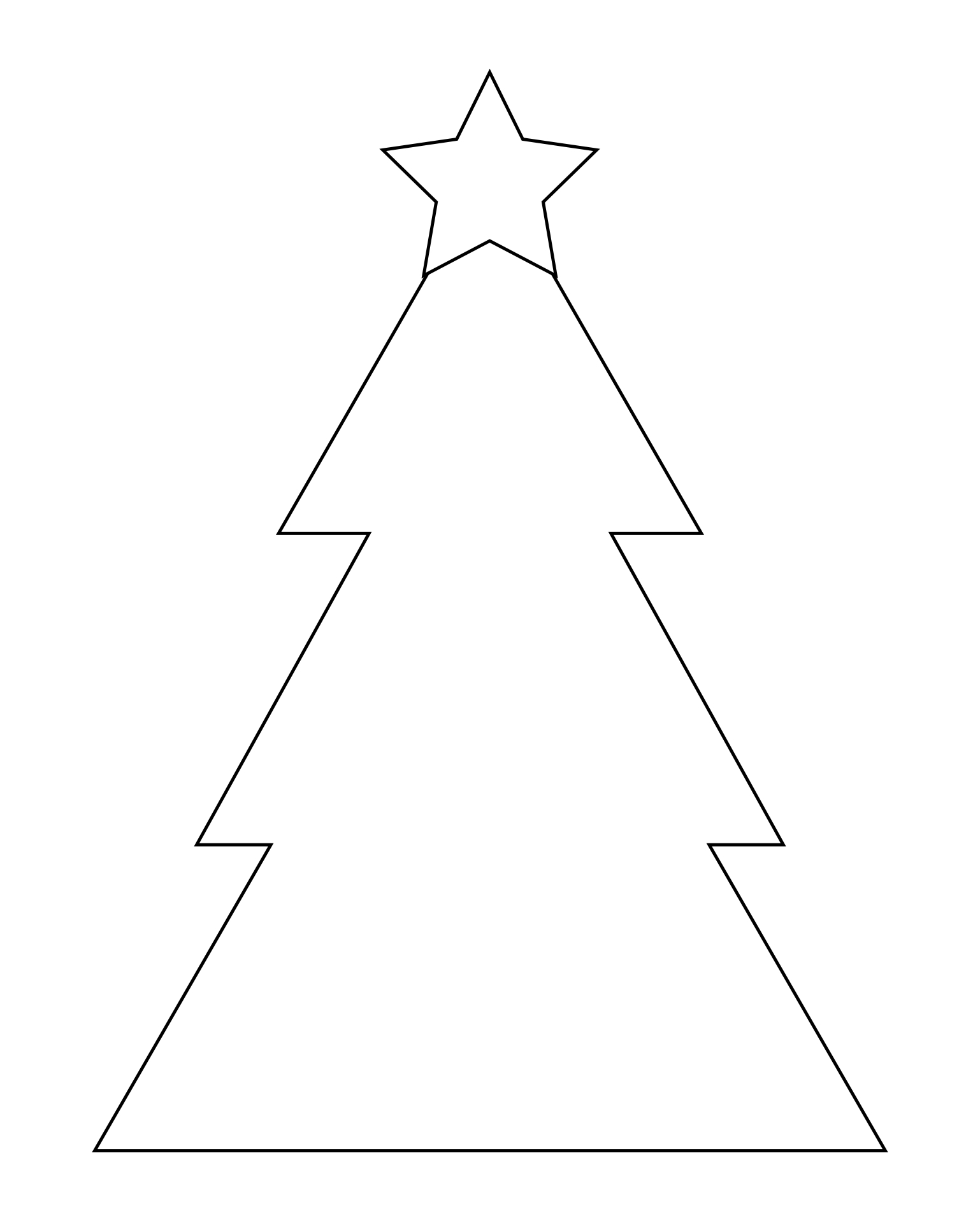 5 Best Images Of Printable Blank Christmas Tree Christmas Tree