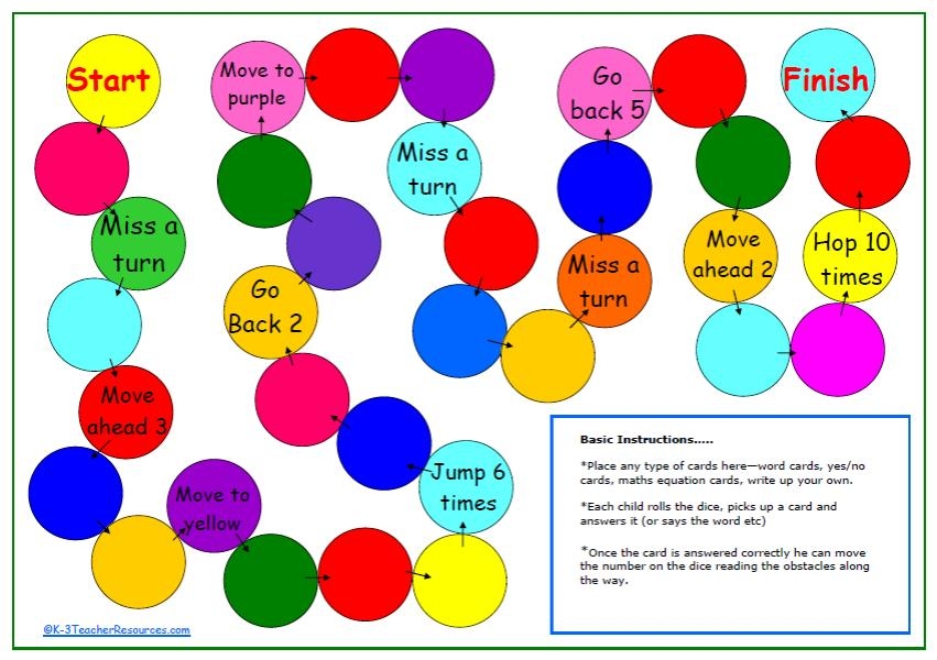 5 Best Images Of Printable Game Boards For Teachers Blank Game Board 