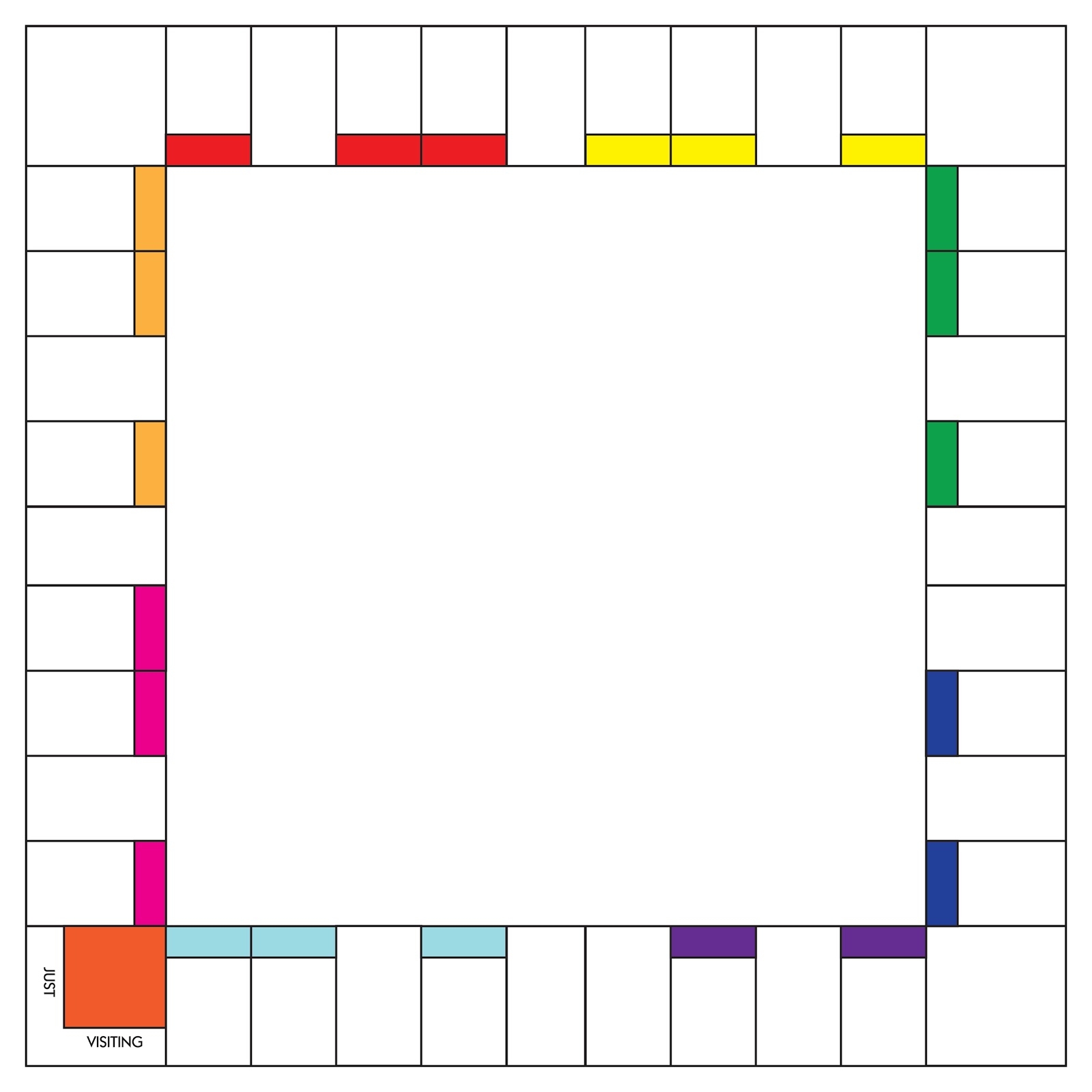 5 Best Images Of Printable Monopoly Game Board Template Blank 