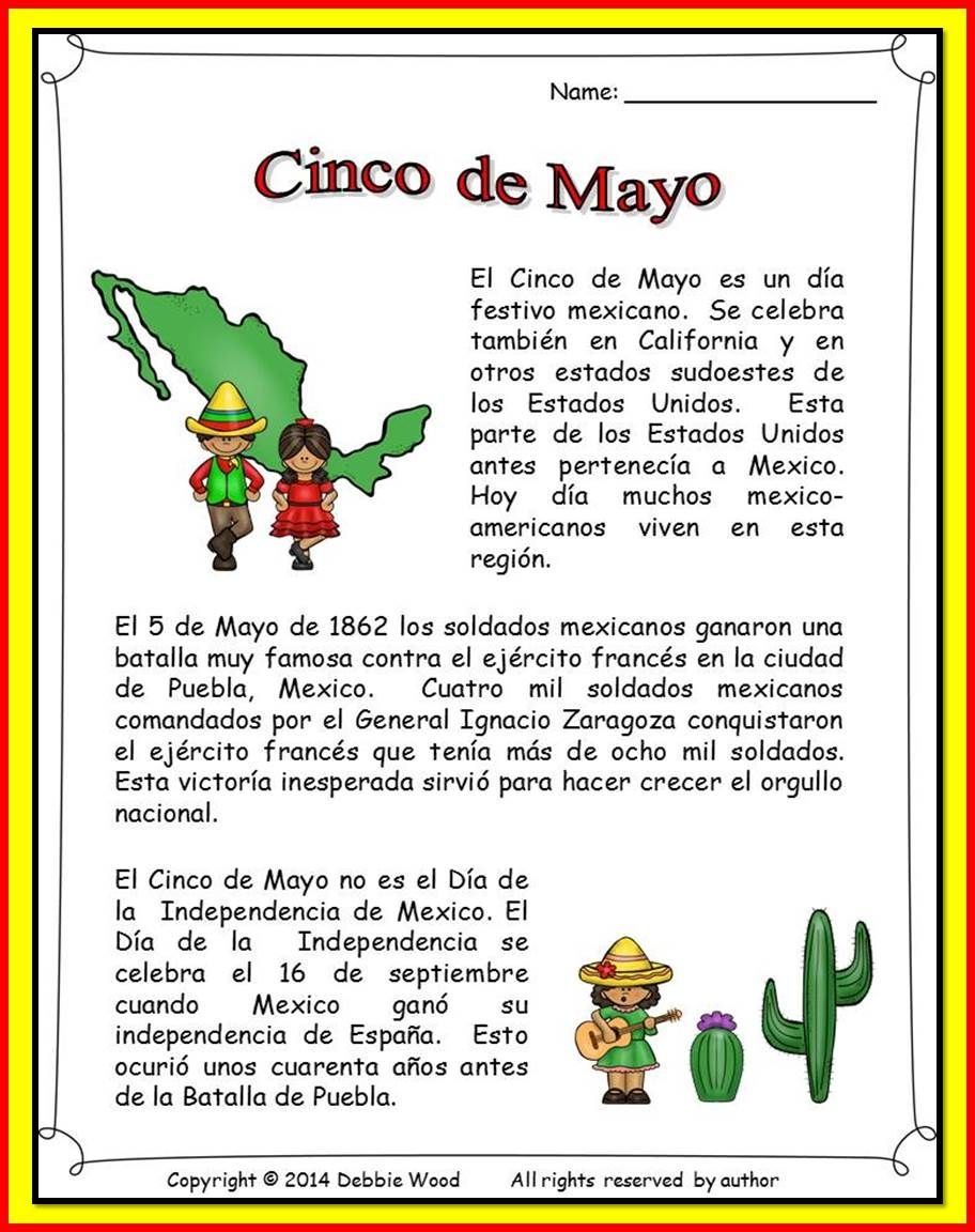 5 de mayo worksheets