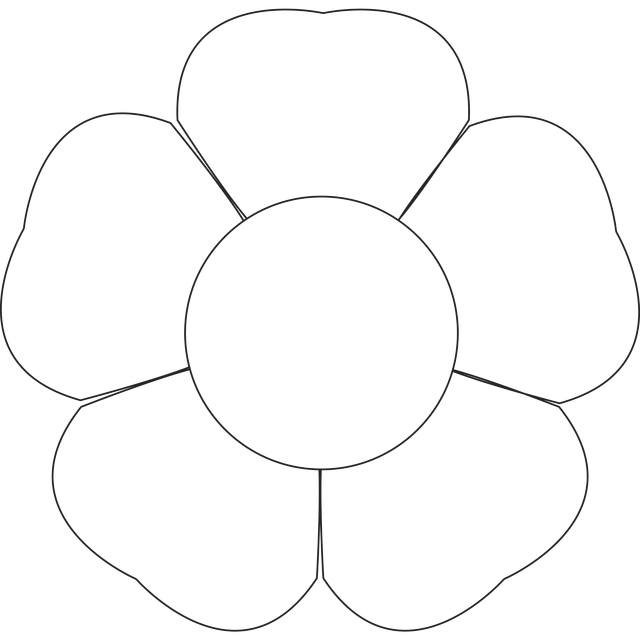 5 Petal Flower Pattern Template 20 Free Cliparts Download Images On 
