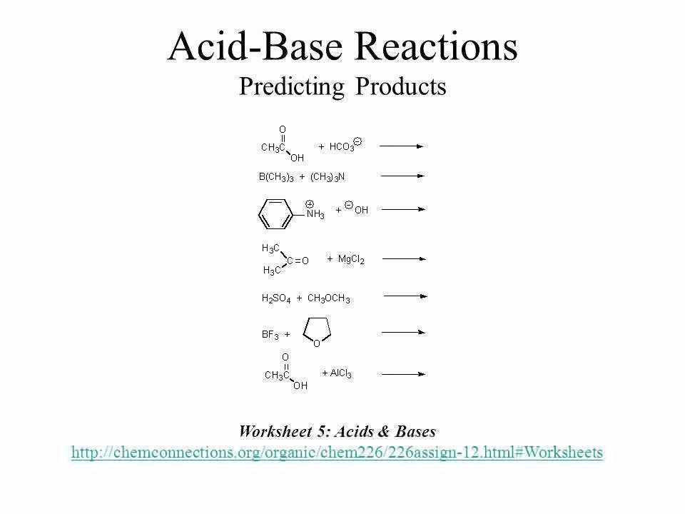 50 Acid Base Reactions Worksheet