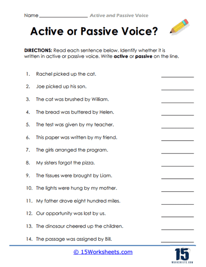 50 Active And Passive Voice Worksheets For 8th Year On Quizizz