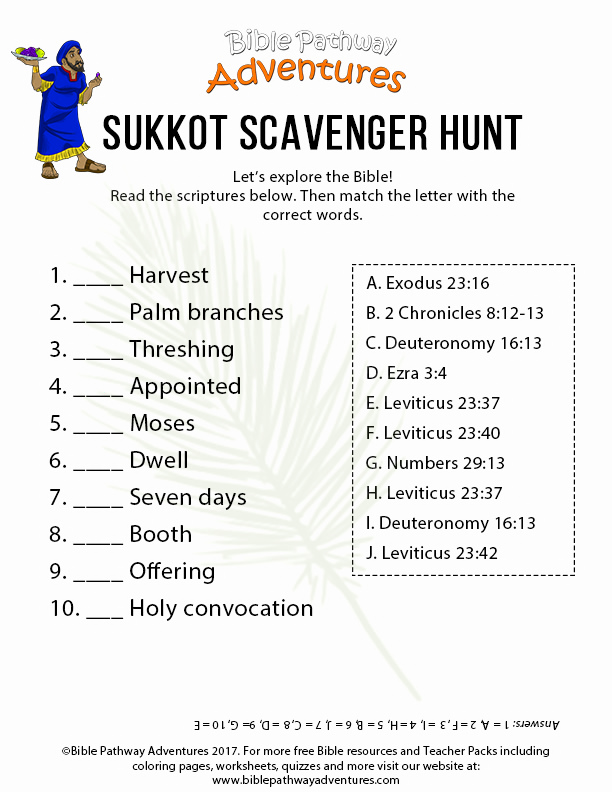 printable bible scavenger hunt worksheet