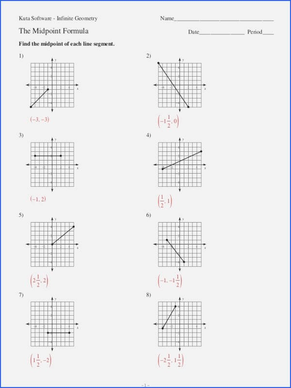 50 Distance And Midpoint Formula Worksheet