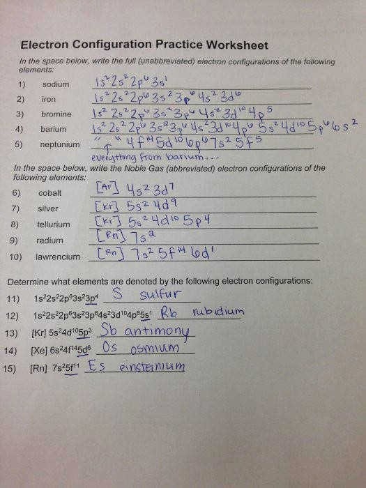 50 Electron Configuration Worksheet Answers Key Chessmuseum Template 