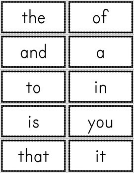 50 Free Printable Kindergarten Sight Word Flash Cards Vinehon