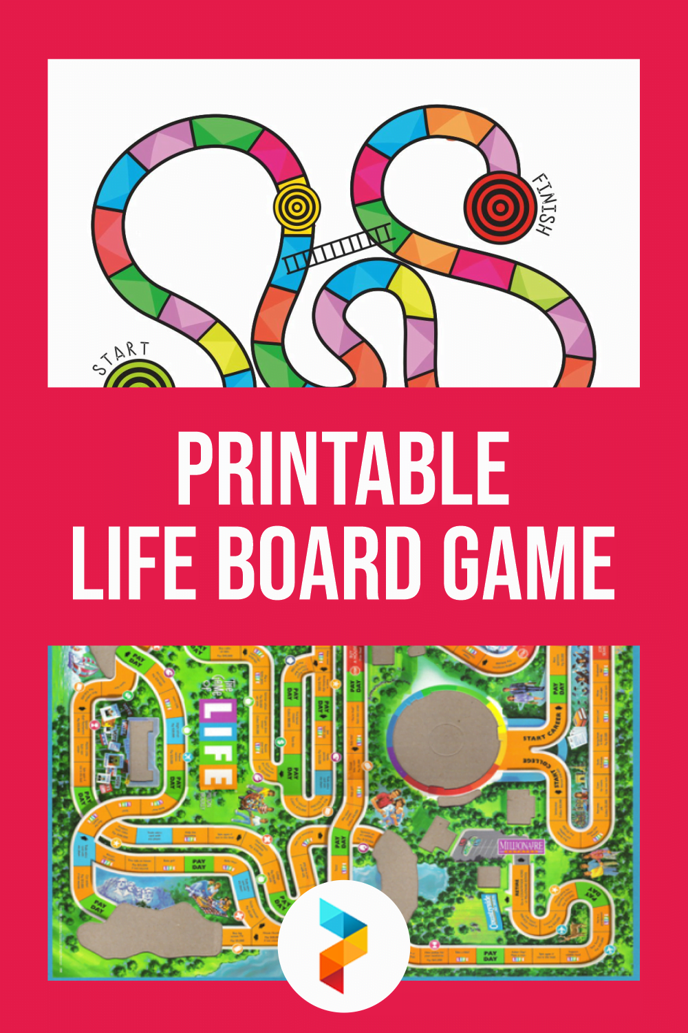 6 Best Free Printable Life Board Game Printablee Printable Templates