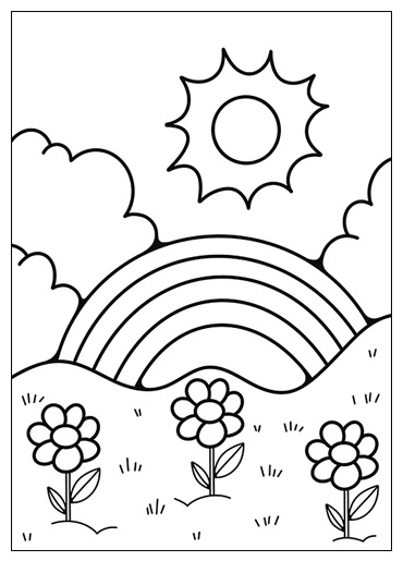 Rainbow Printable Coloring Pages