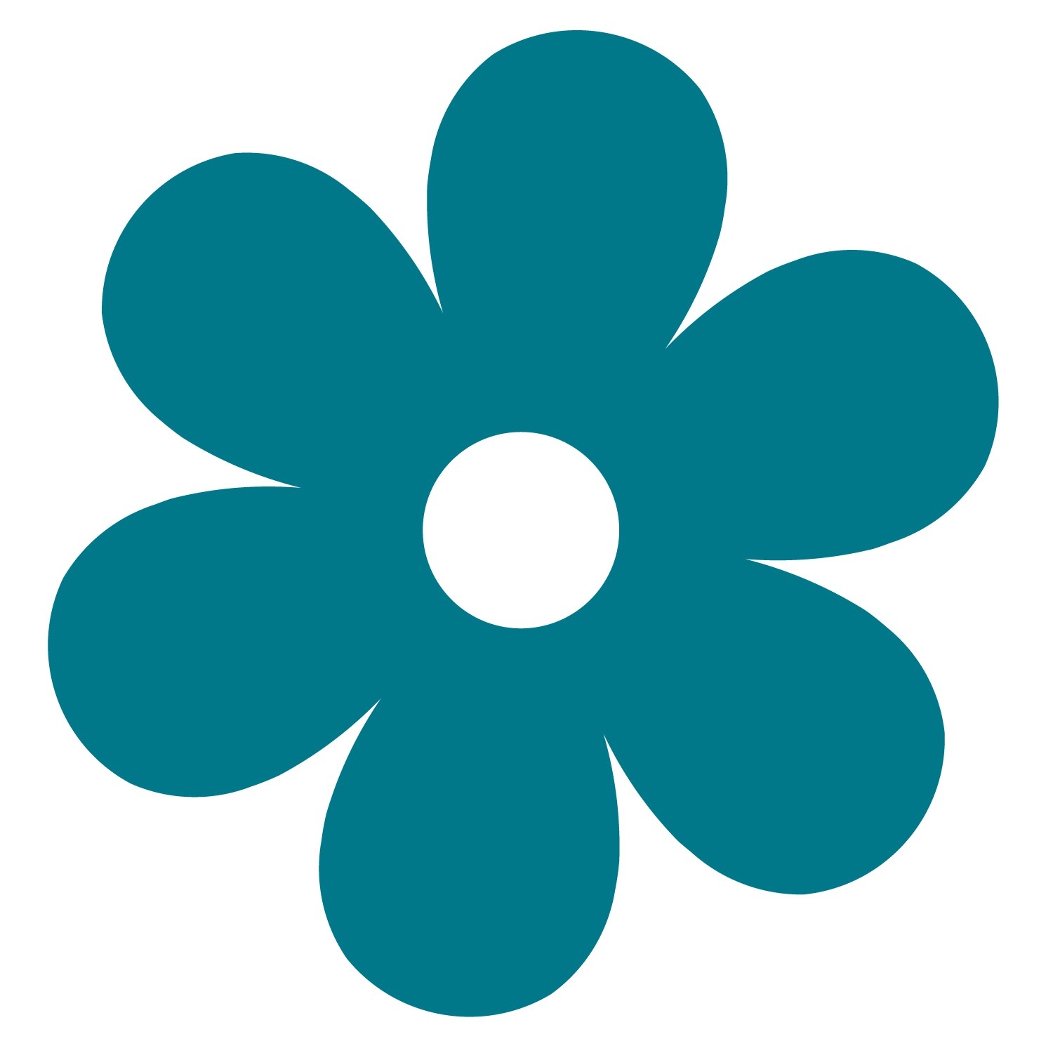 6 Petal Flower Template ClipArt Best
