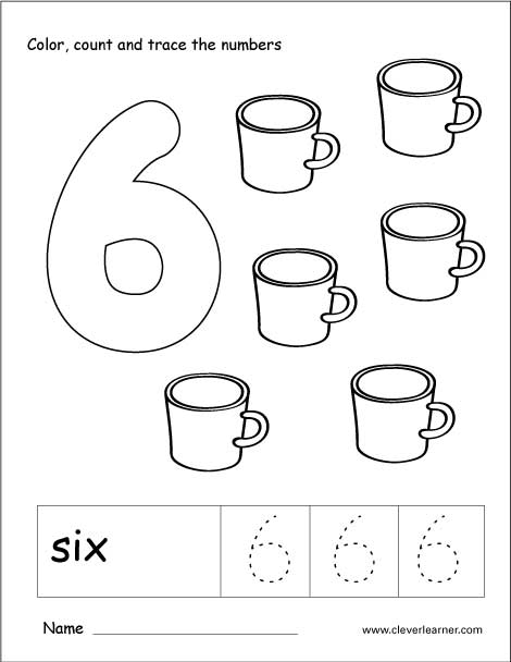 6 Printable Number Worksheets