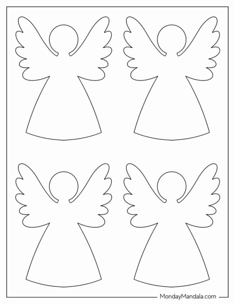 60 Angel Templates Free Pdf Printables Free Printable Angel Templates