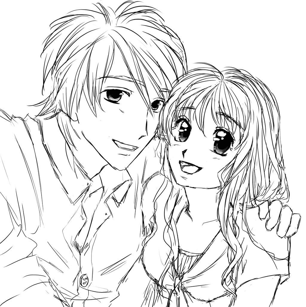 60 Anime Couple Coloring Pages ColoringPagesOnly