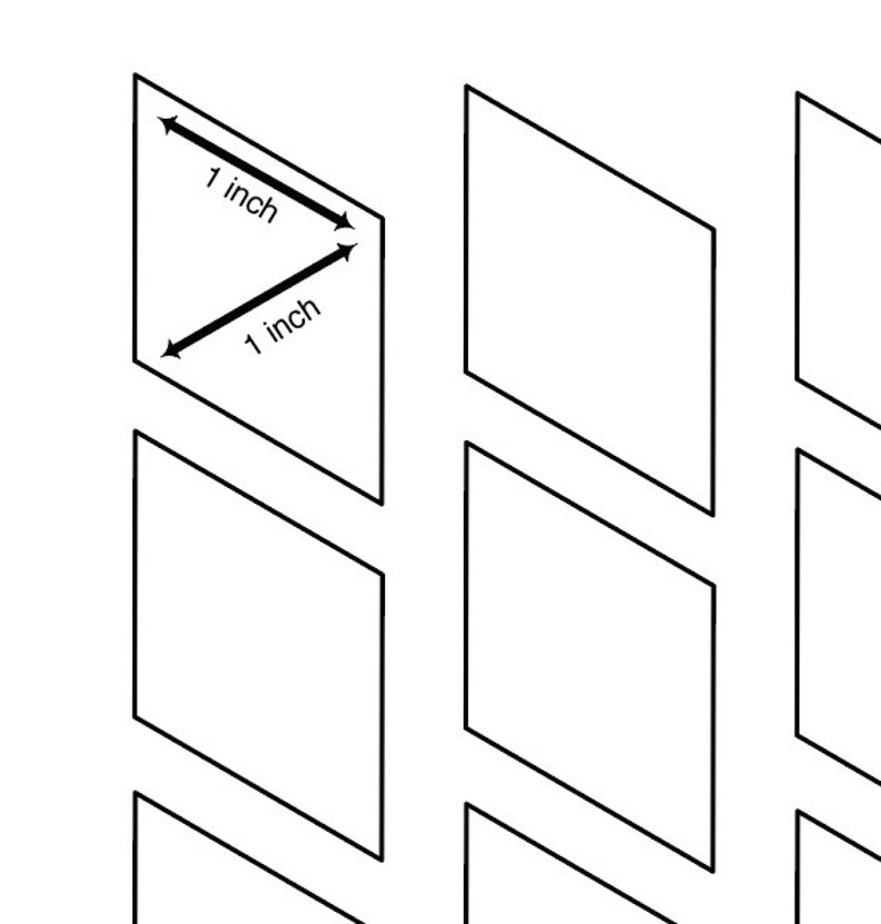 60 Degree Diamond Template Printable