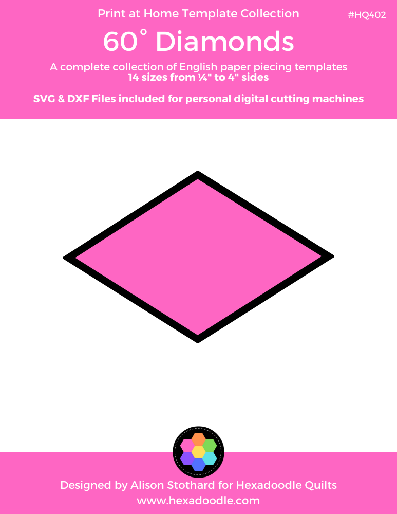 60 degree diamond template free