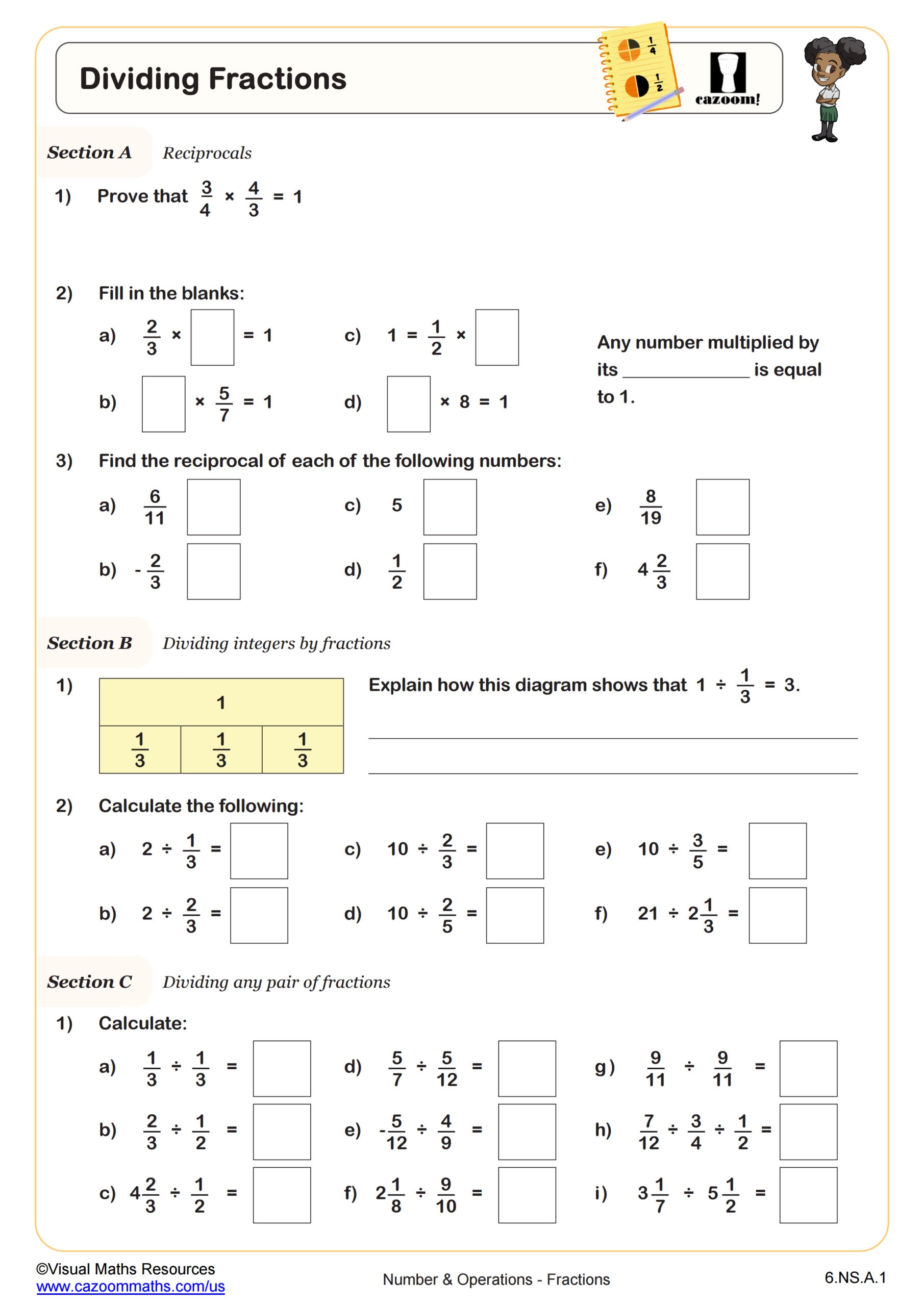 6th grade math worksheets printable