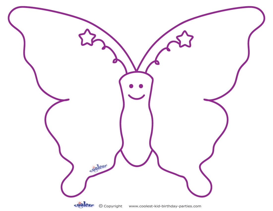 free printable large butterfly template