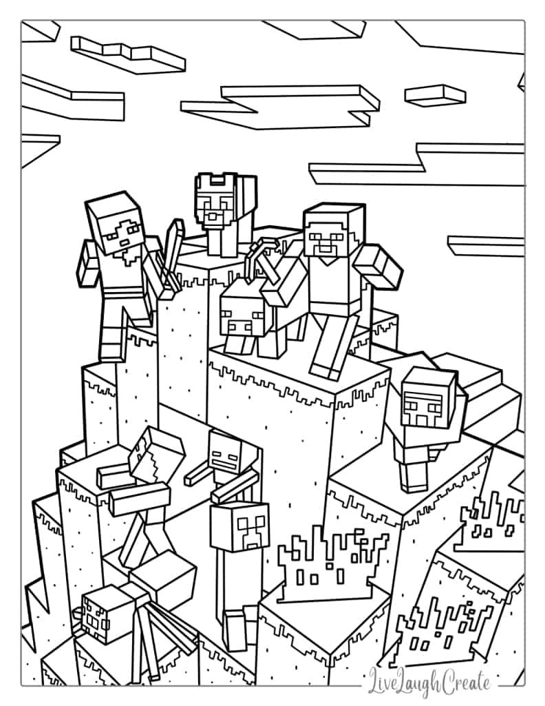 76 Minecraft Coloring Pages Free PDF Printables Minecraft Coloring 