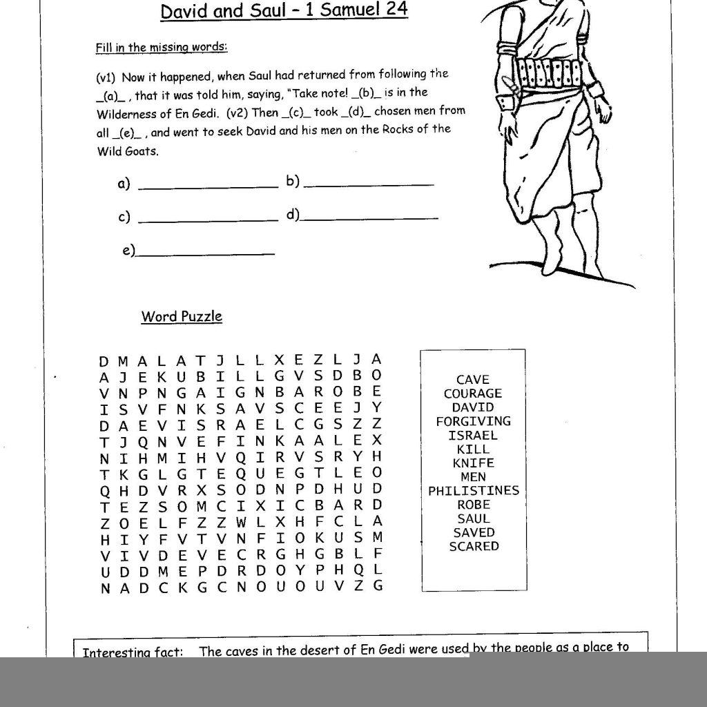 free printable bible worksheets