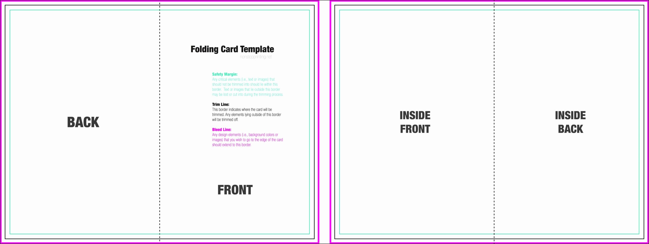 foldable birthday card template word