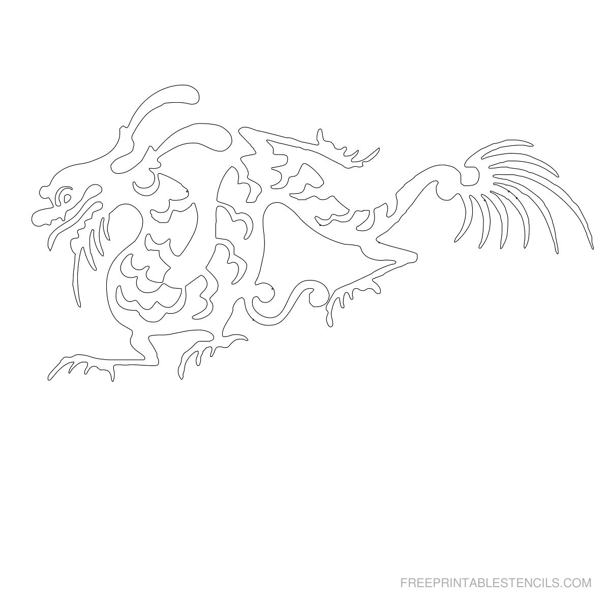 8 Free Printable Dragon Stencil