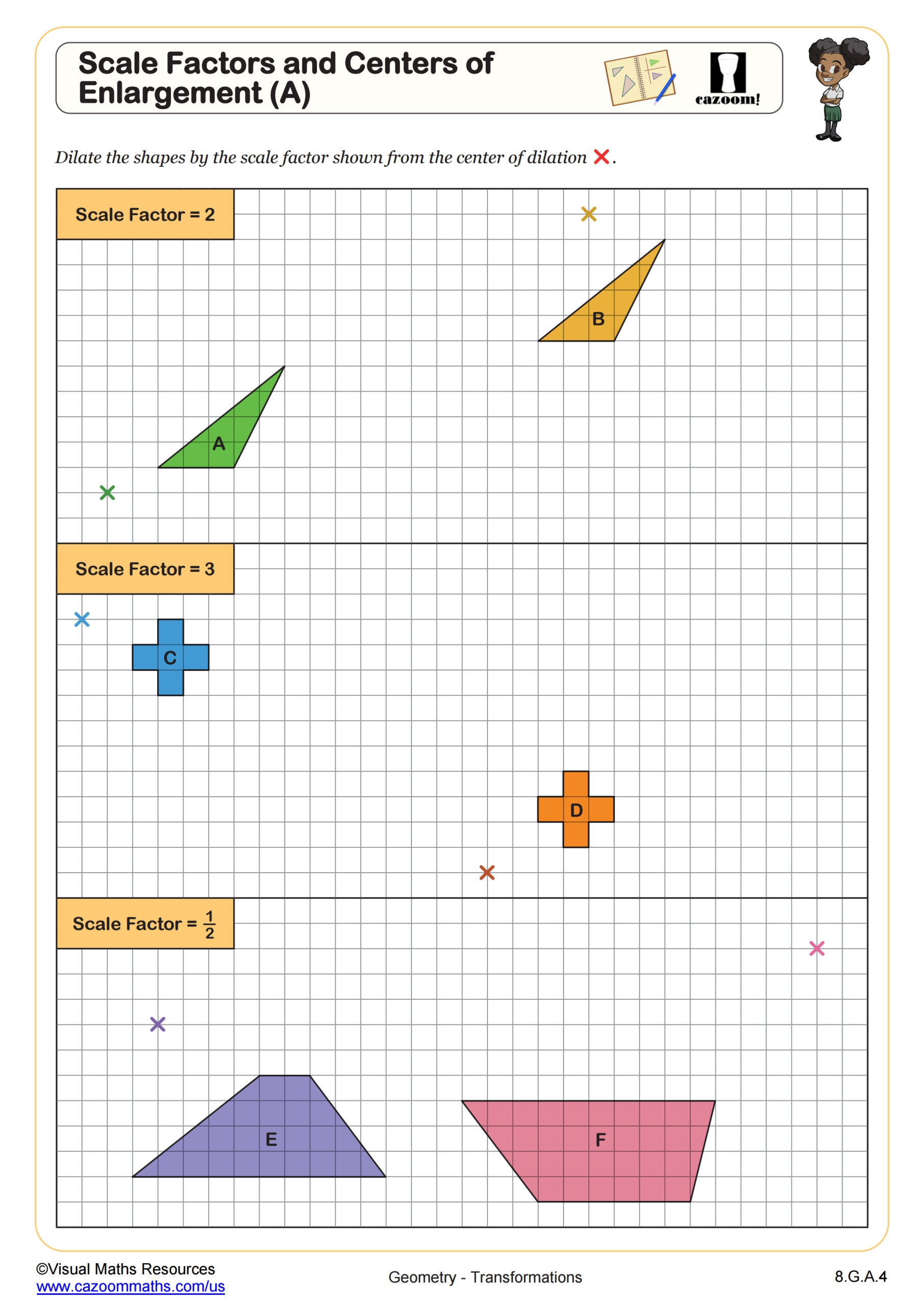 dilation worksheets