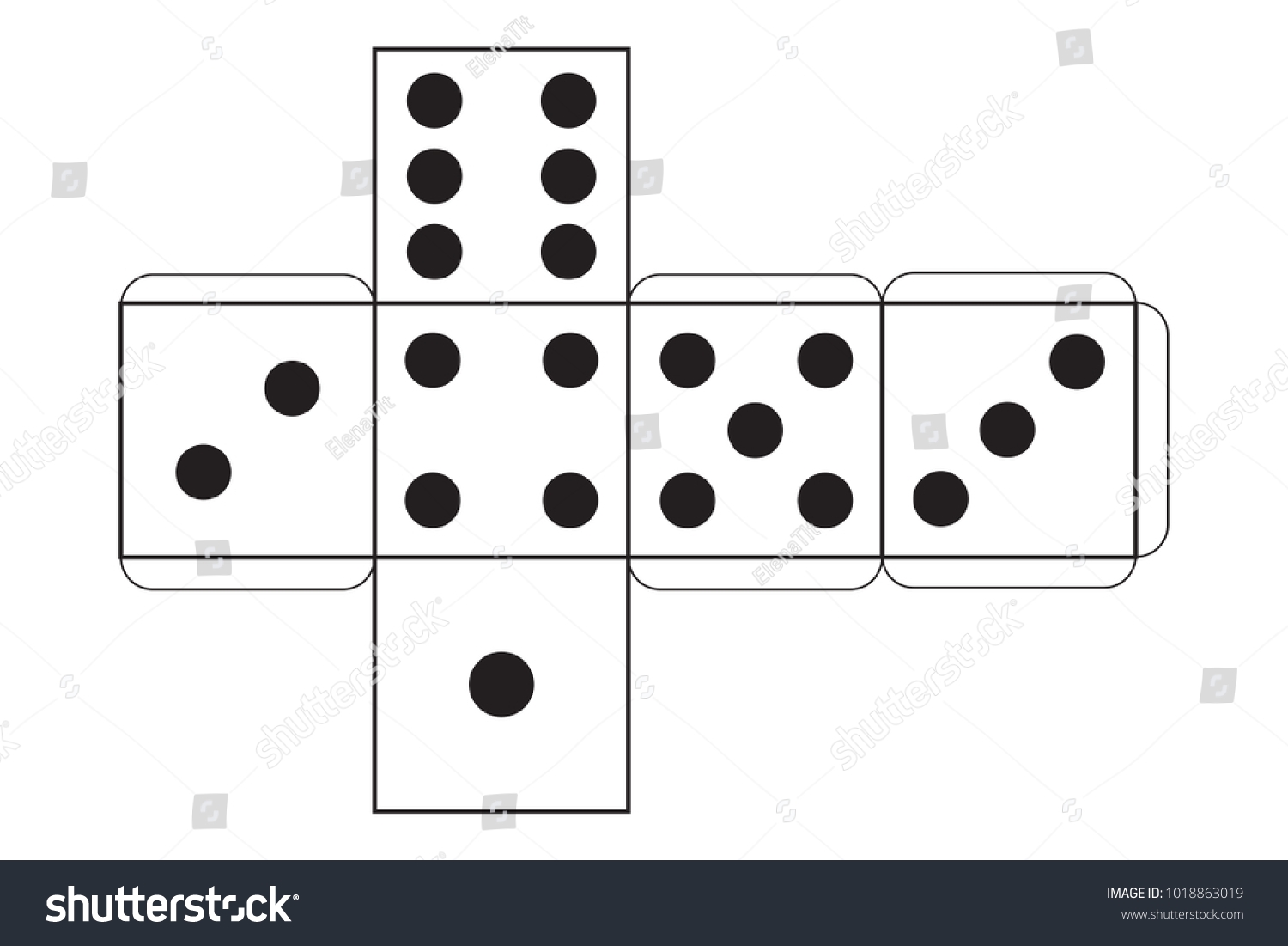 889 Paper Dice Template Images Stock Photos Vectors Shutterstock