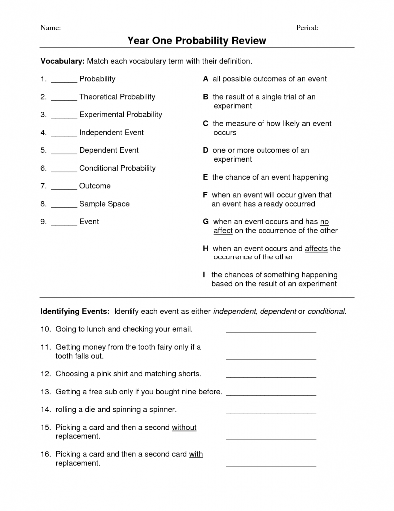 8th grade math worksheets pdf
