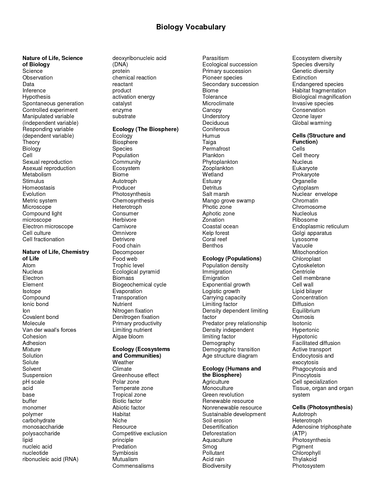 8th Grade Vocabulary Worksheets