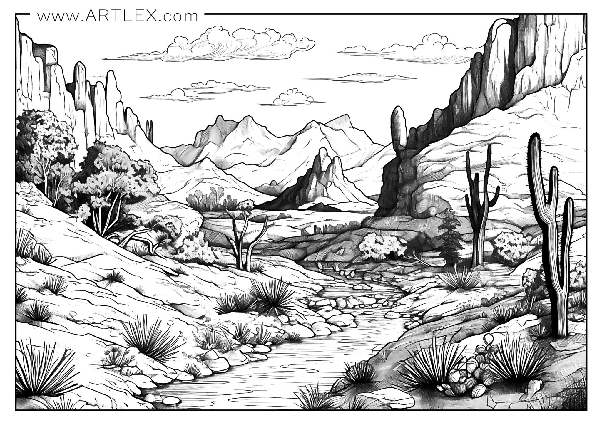 free coloring pages landscapes