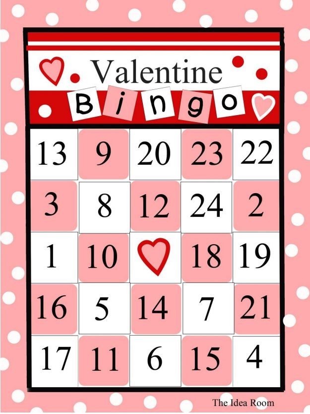 valentine bingo cards printable