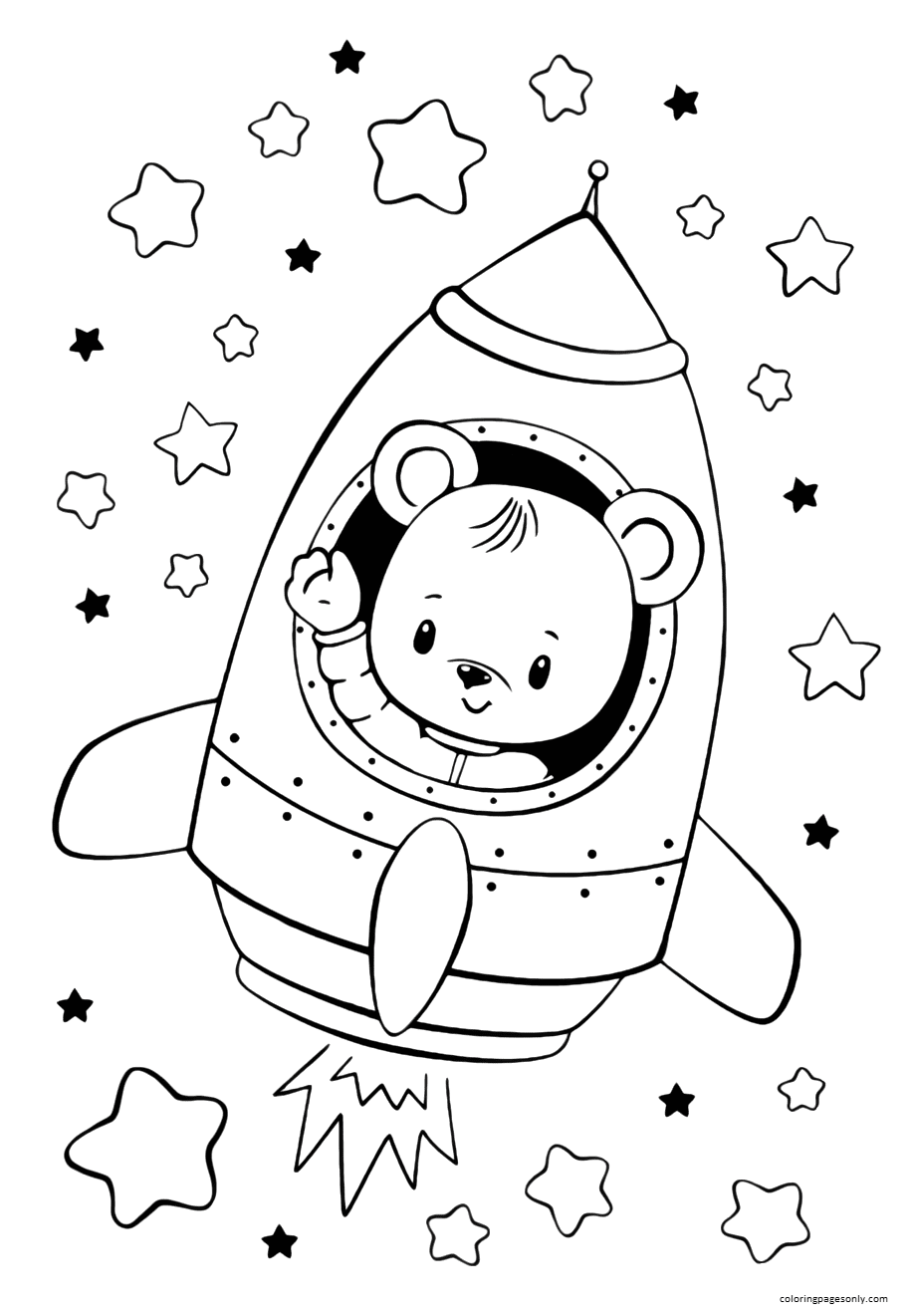 90 Rocket Coloring Pages ColoringPagesOnly