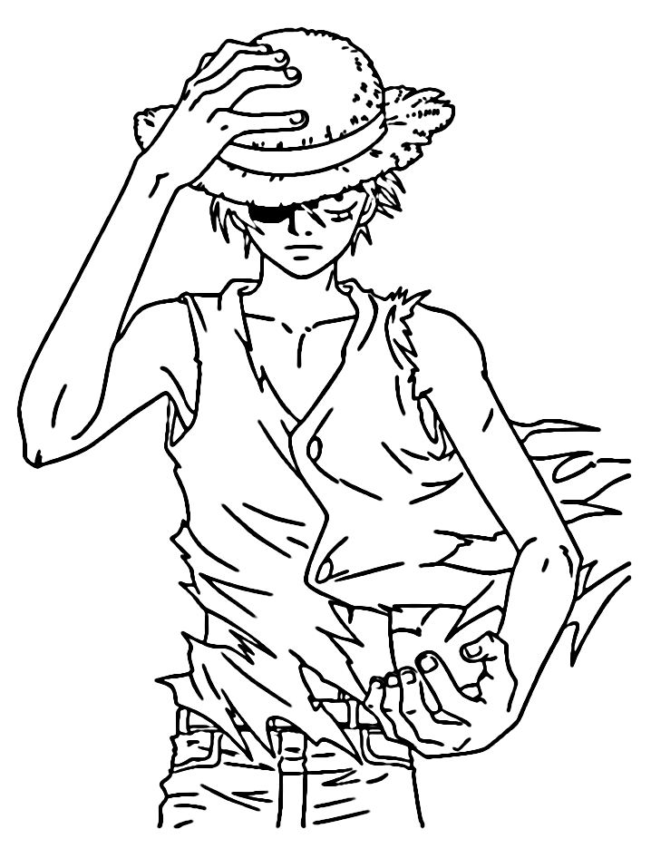 Luffy Coloring Page