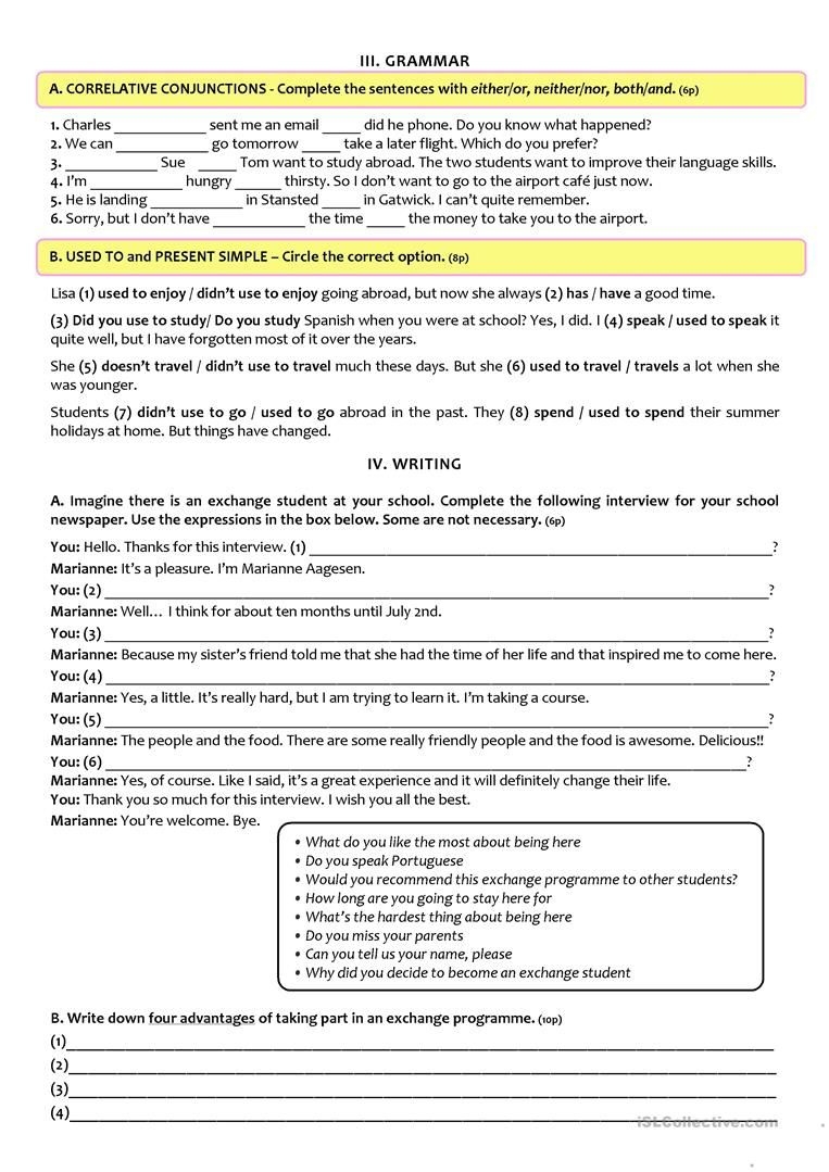 9th Grade Language Arts Worksheets Language Worksheets