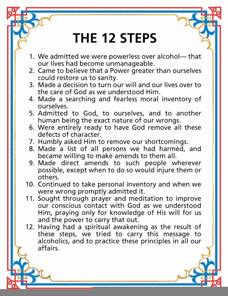 Aa 12 Steps Printable Worksheets Peggy Worksheets