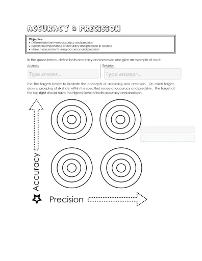 Accuracy Precision Interactive Worksheet Edform Worksheets Library