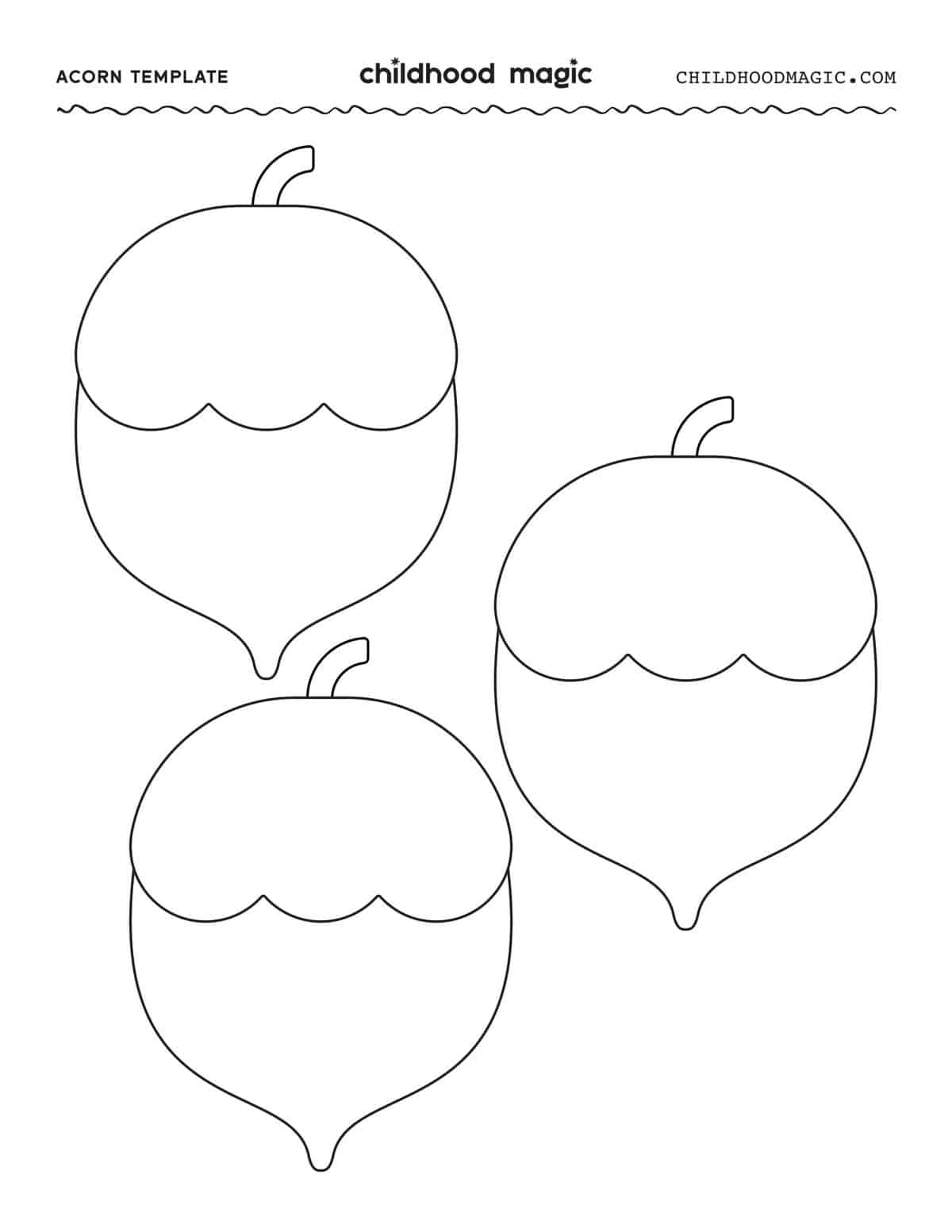 printable acorn template free