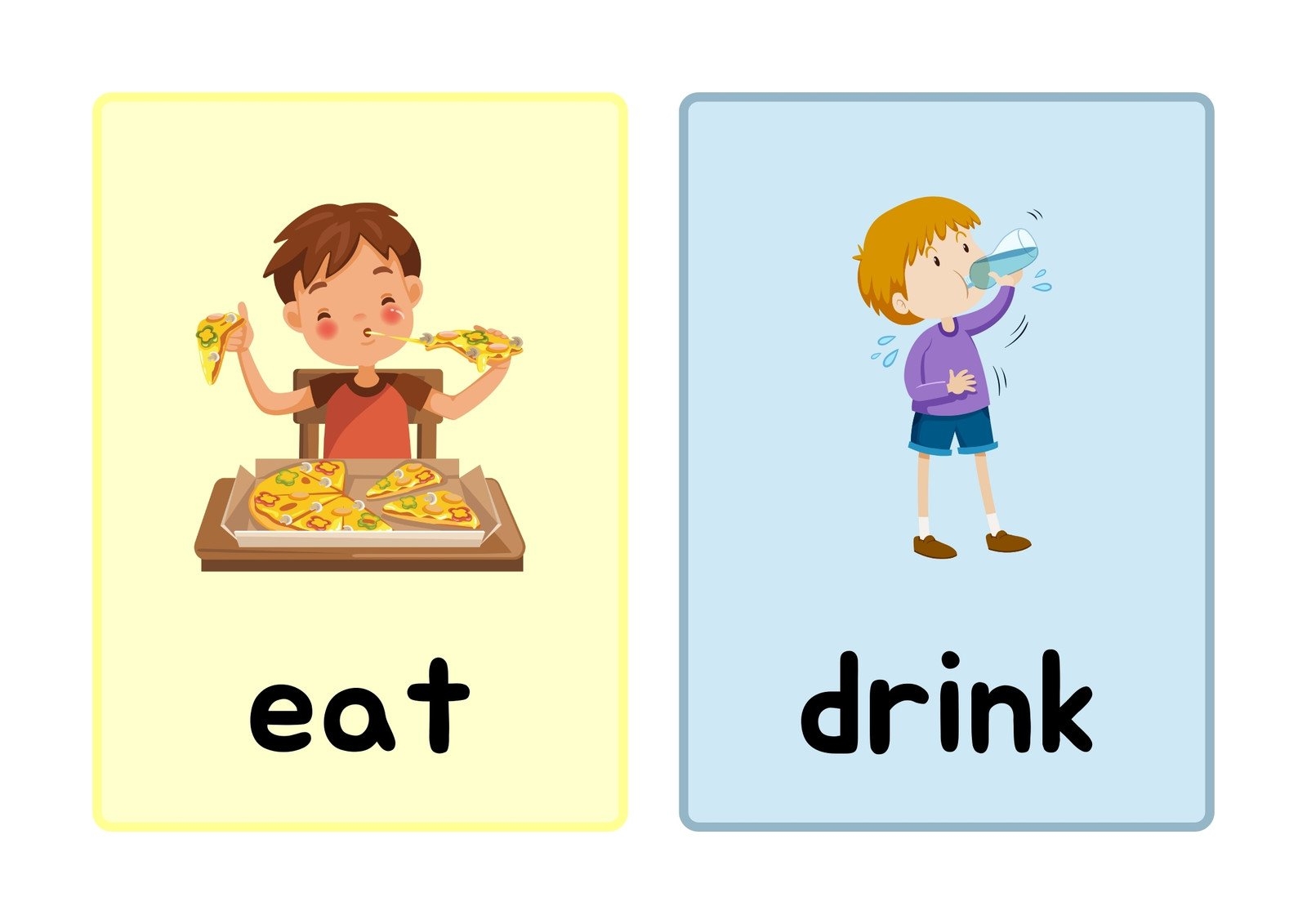 Action Verb Picture Cards Printable
