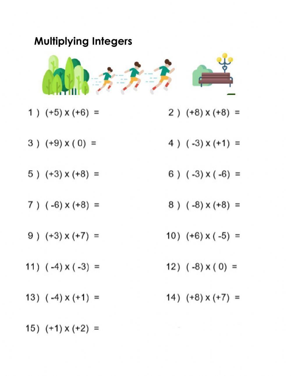 Adding And Subtracting Integers Worksheets For Grades 6 8 PDF 