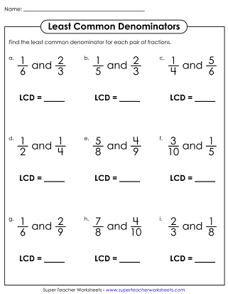 Adding Fractions Common Denominator Worksheets Free Printable PDF