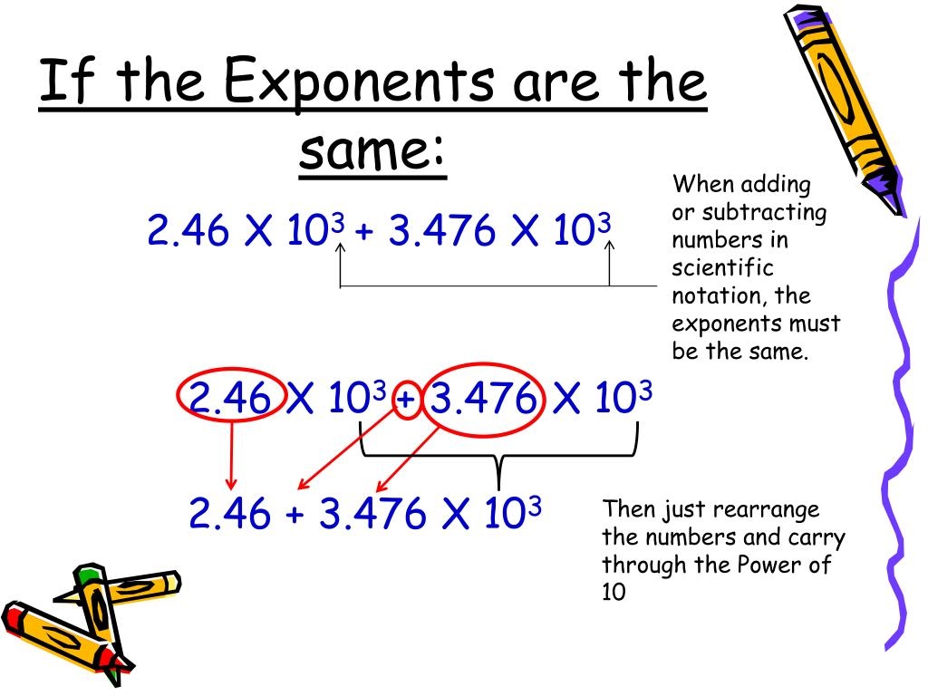 adding subtracting scientific notation worksheet