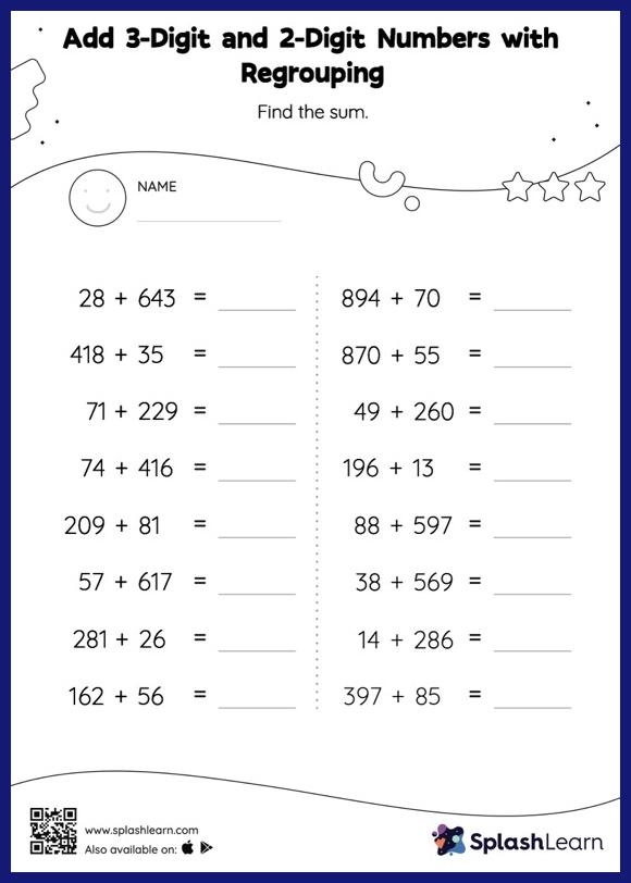 Addition Worksheets For 3rd Graders Online SplashLearn Worksheets