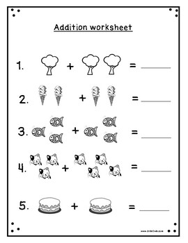 addition for pre k worksheets