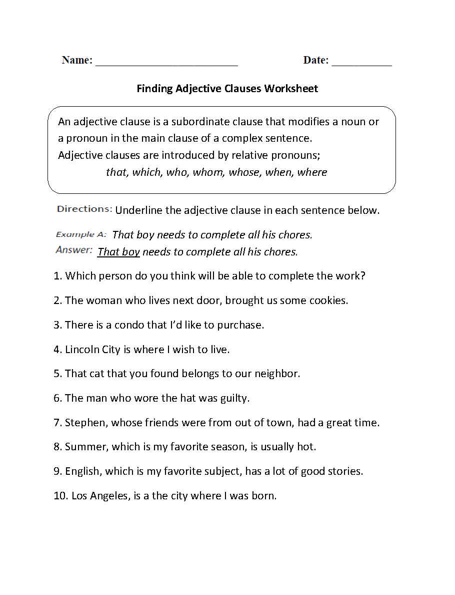 adjectives worksheets for grade 3